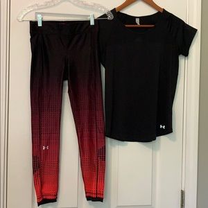 Running set with open back top